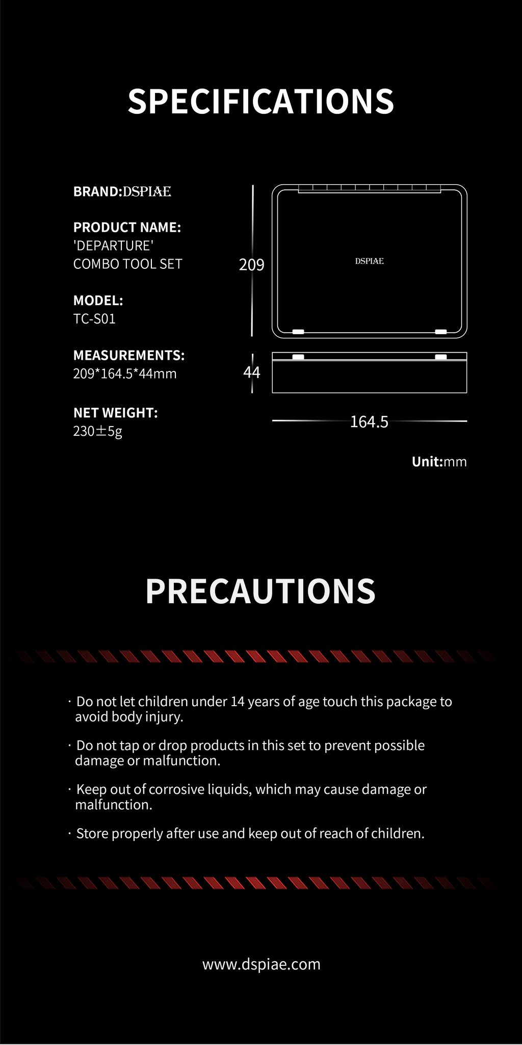 TC-S01 Departure Tool Combo Set