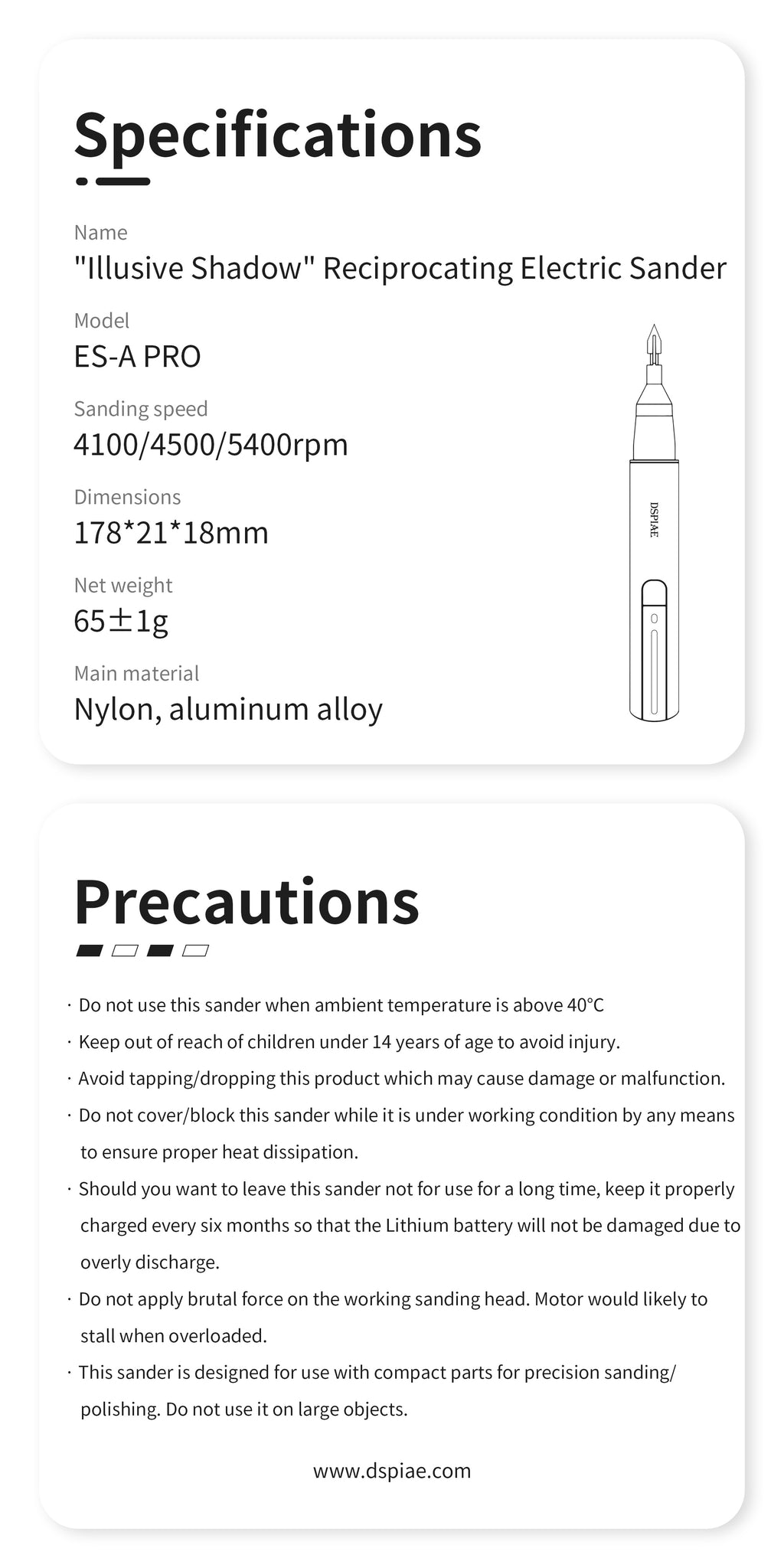 ES-A PRO Reciprocating Electric Sander