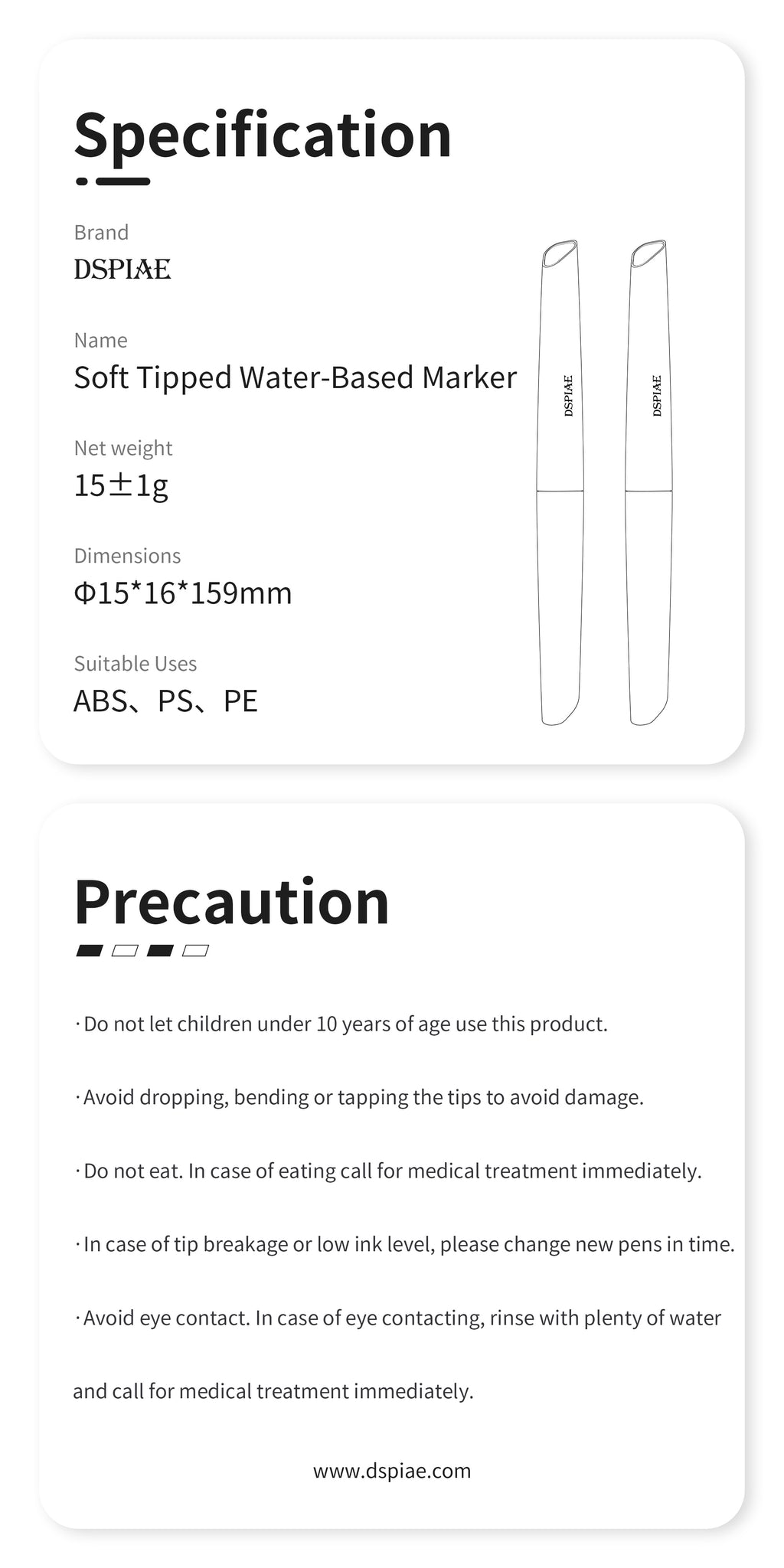 MKM Soft Tip Acrylic Marker