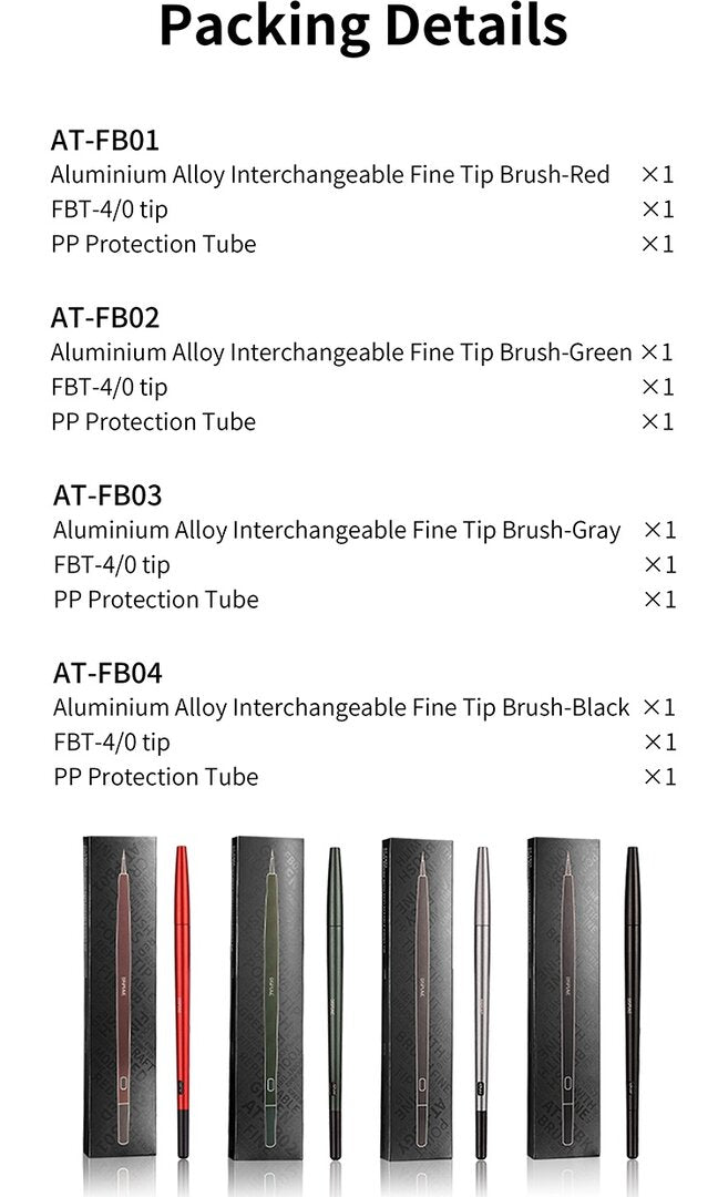AT-FB Aluminum Shank Interchangeable Fine Tip Brush