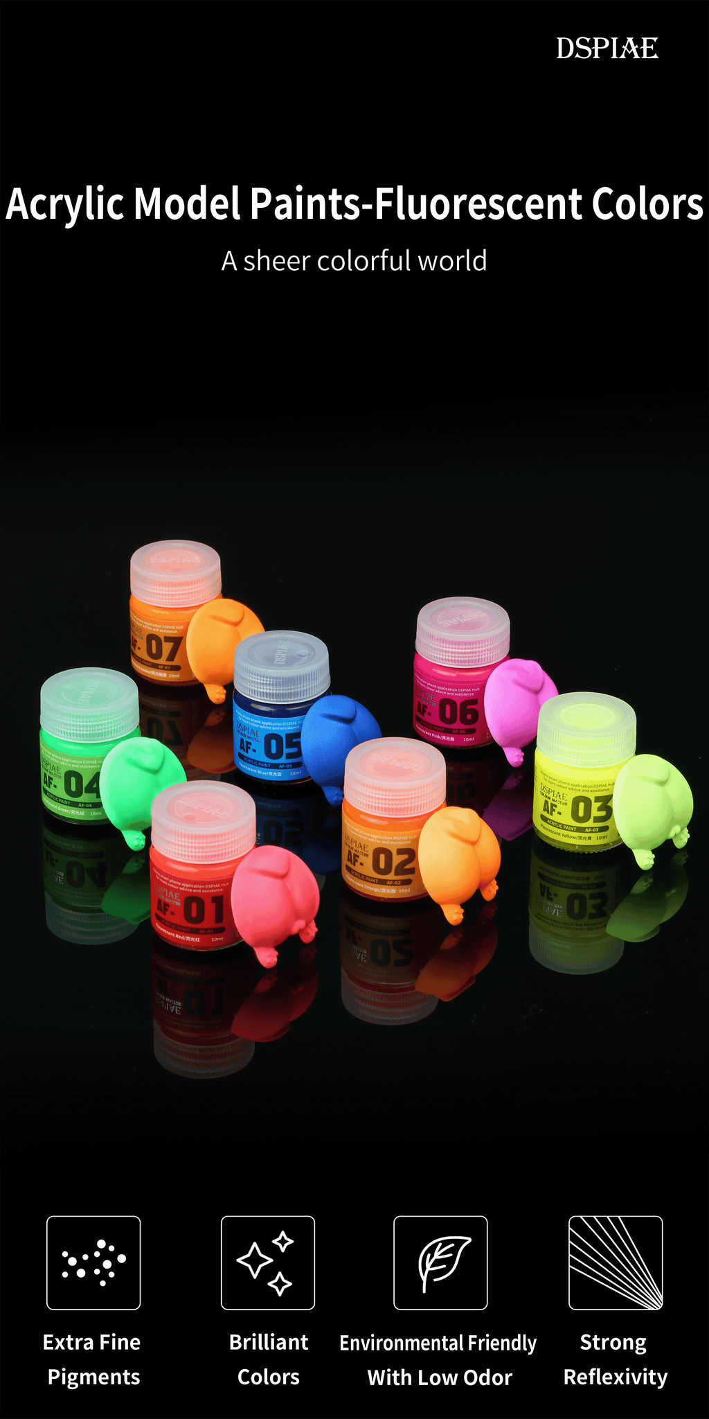 AF Fluorescent Acrylic Paint 10ml