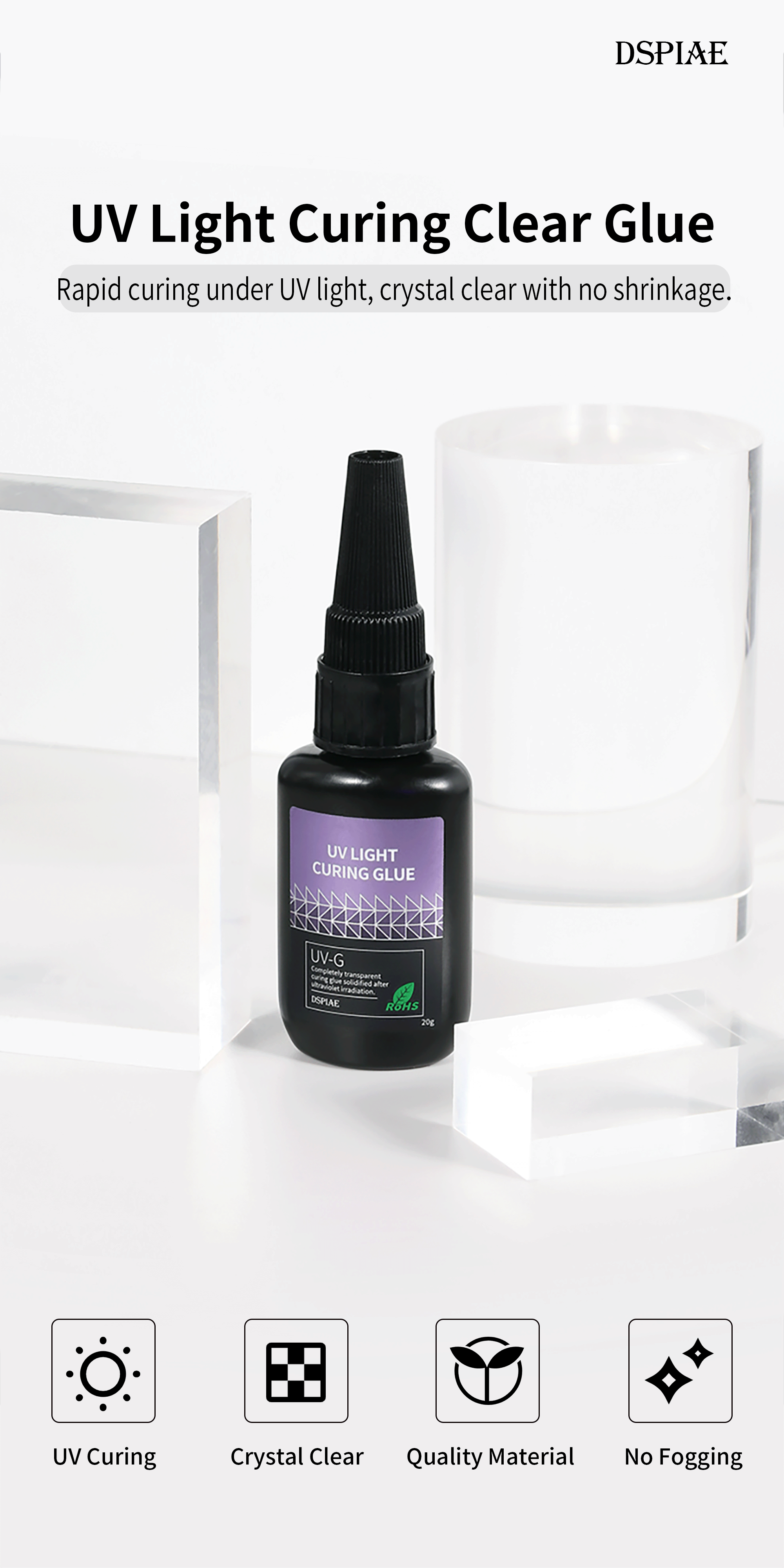 UV-G UV Light Curing Clear Glue