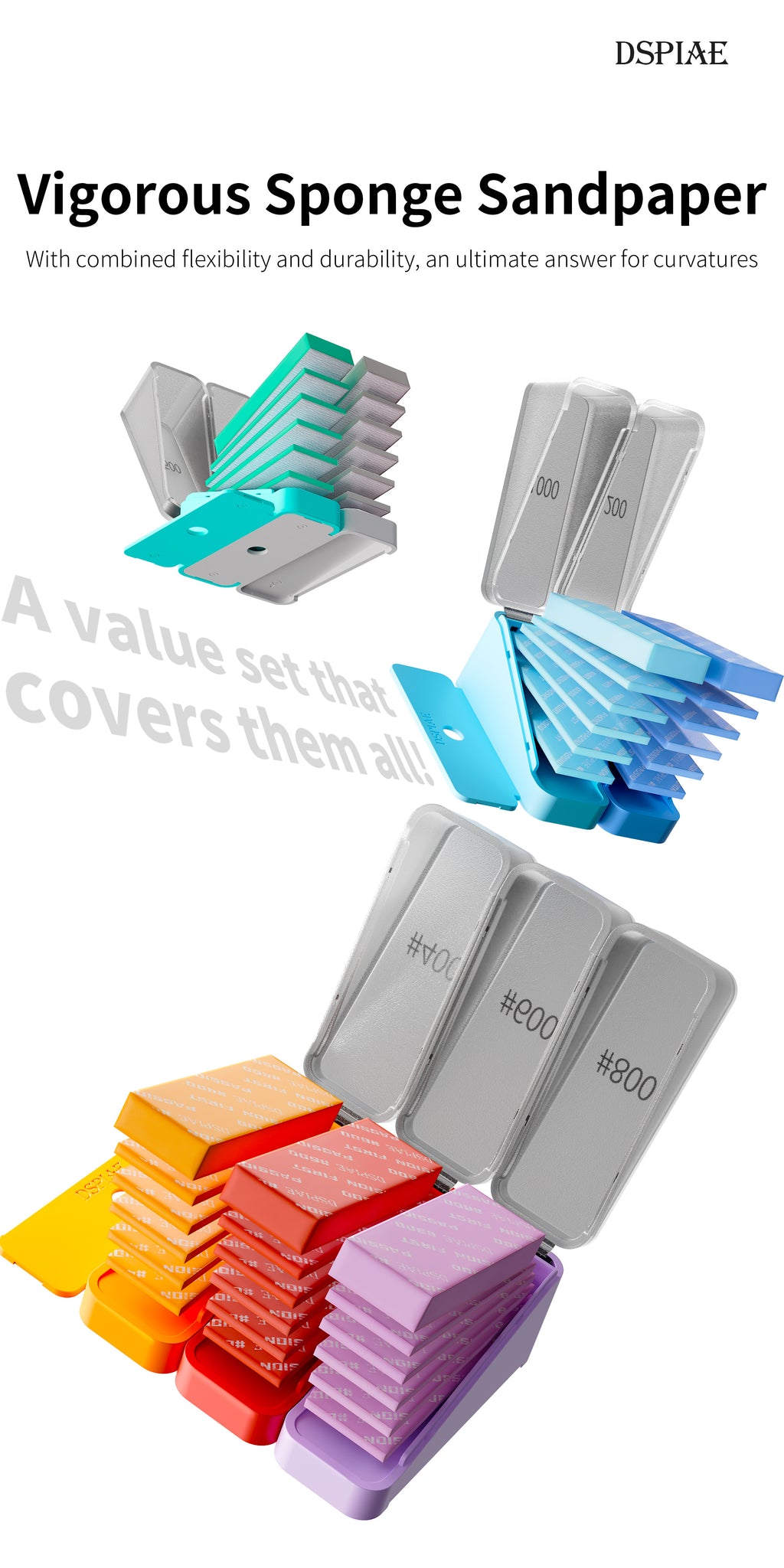 XSS-S01 Vigorous Sponge Sandpaper Set