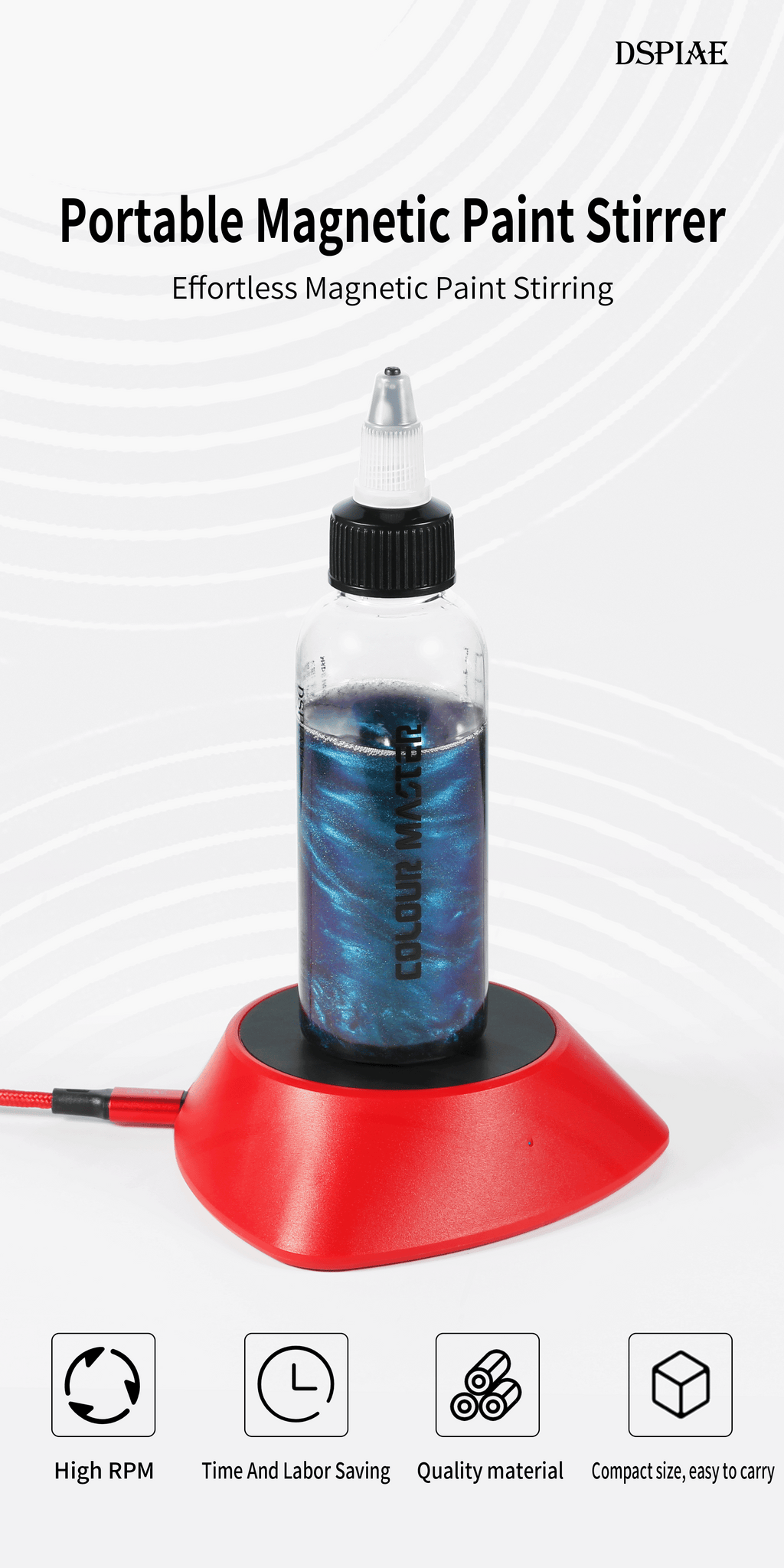MS-01 LE Portable Magnetic Paint Stirrer