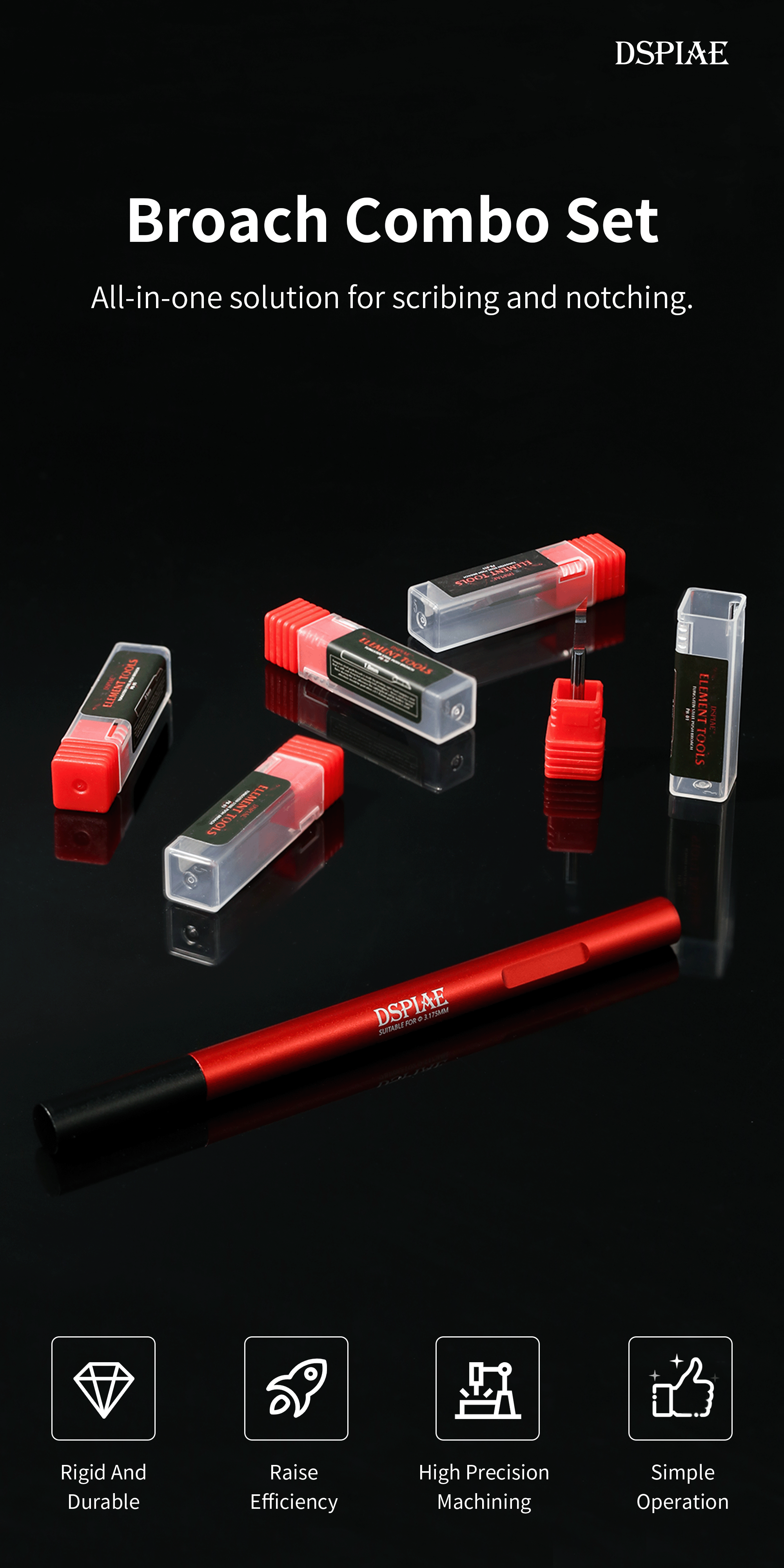 CS-PB01 Push Broach Combination Set