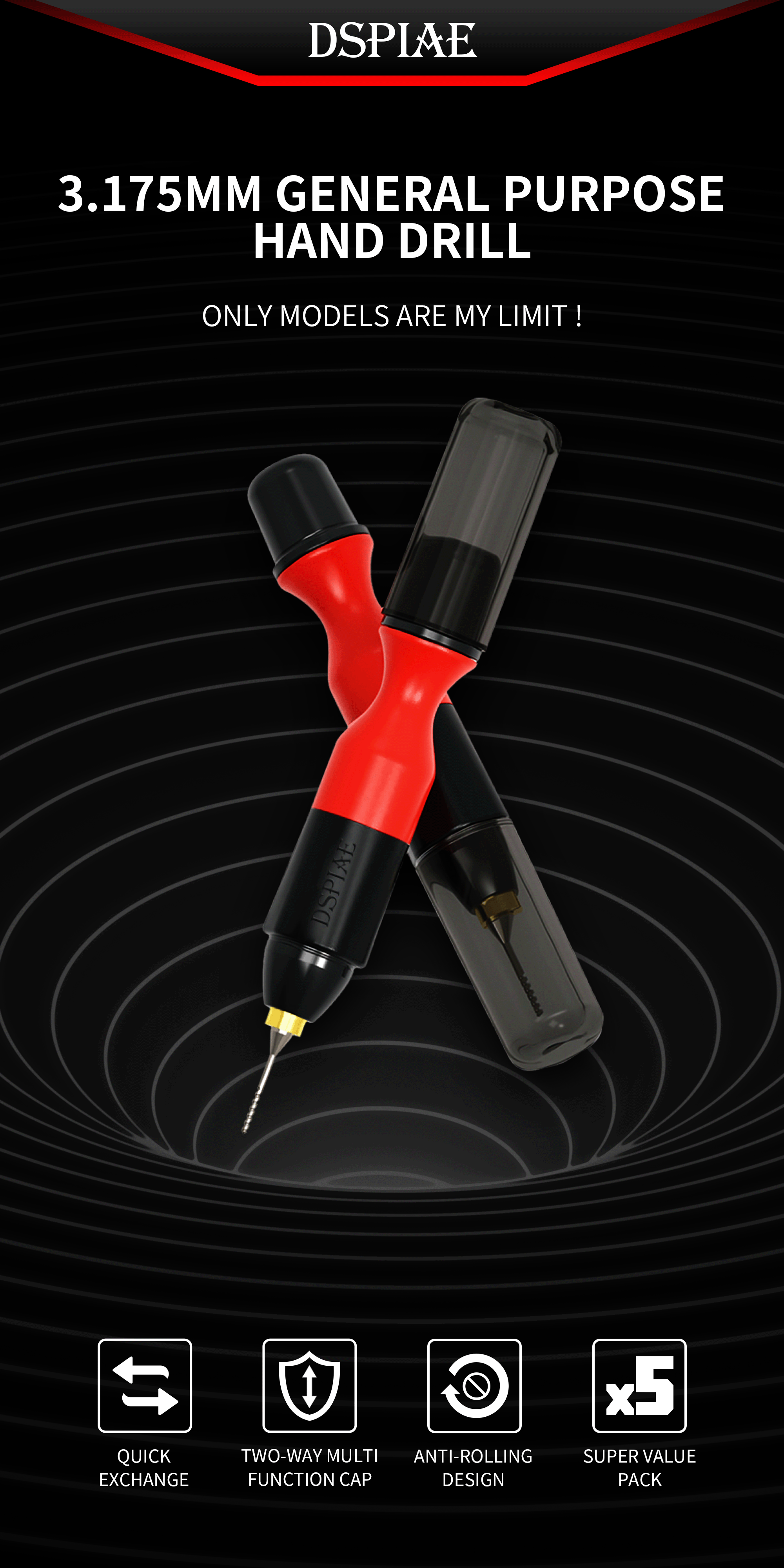 PT-HD 3.175mm General Purpose Hand Drill