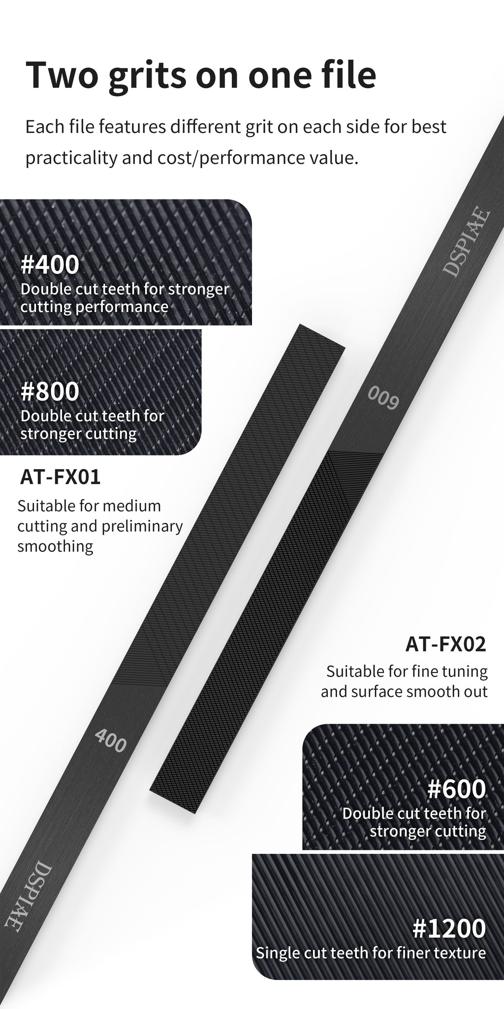 AT-FX Professional DLC Coated Stainless Steel File