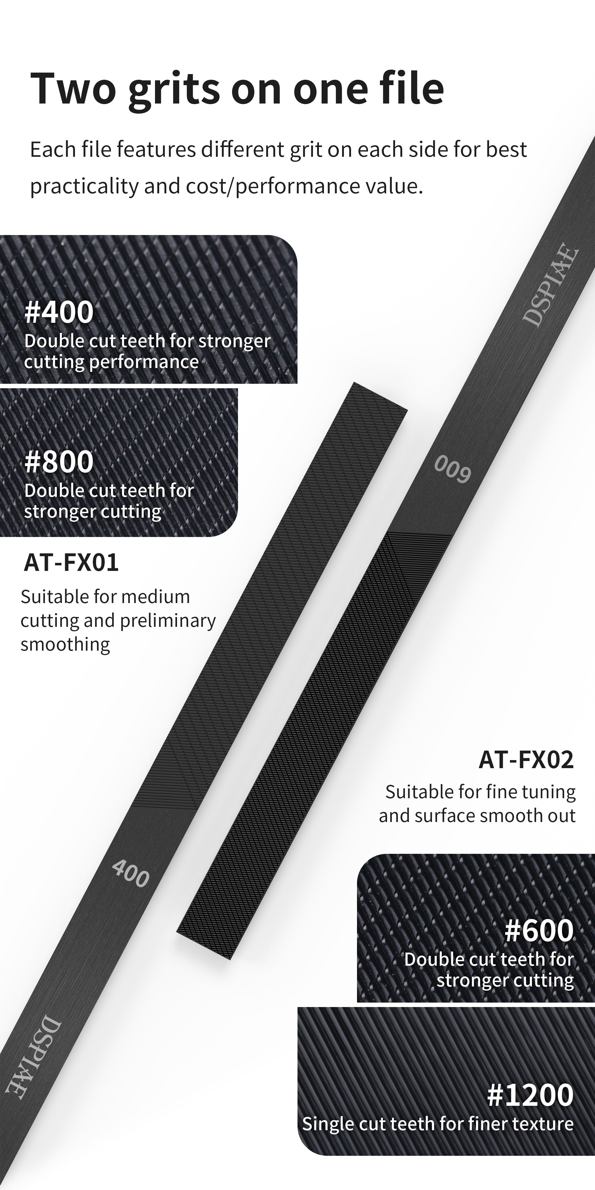 AT-FX Professional DLC Coated Stainless Steel File