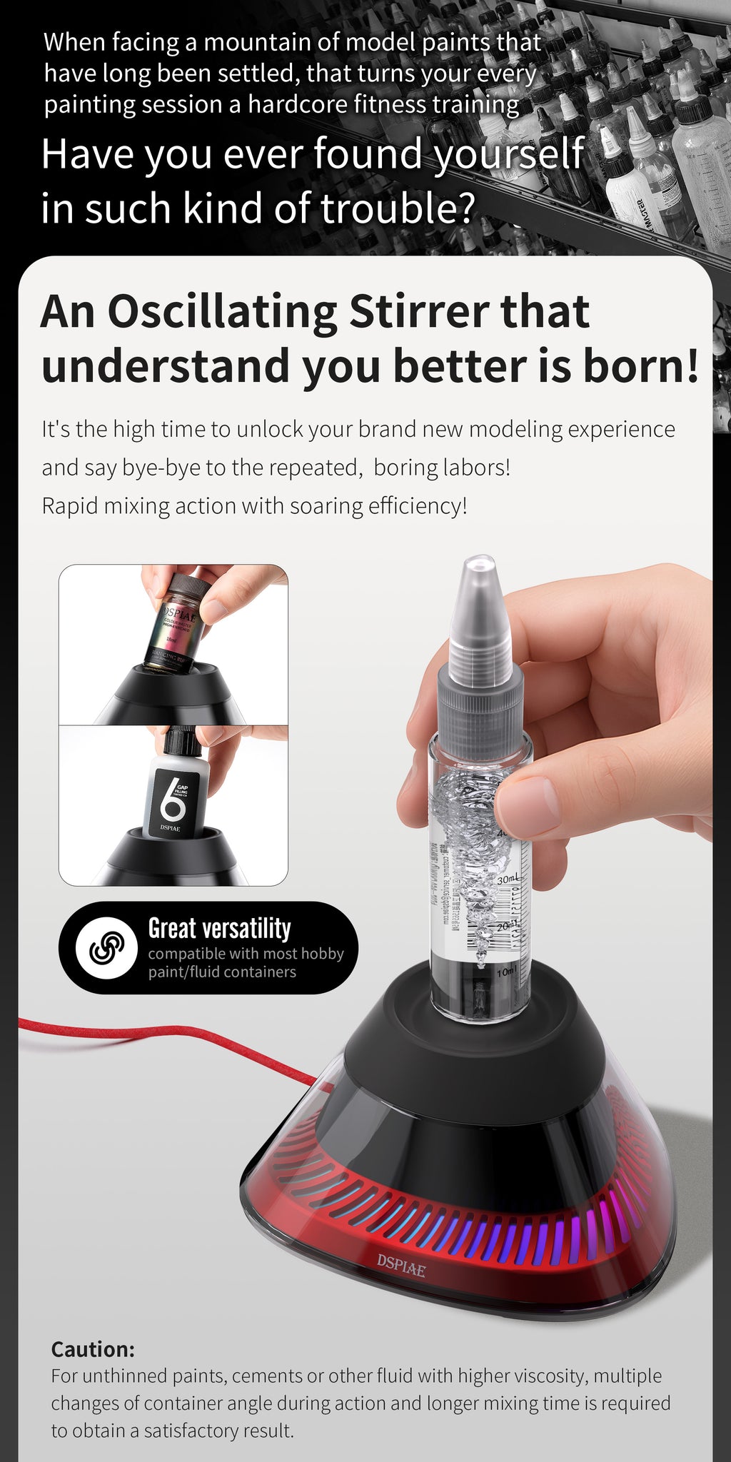 MS-02 Vibrating Paint Stirrer Mixer Shaker