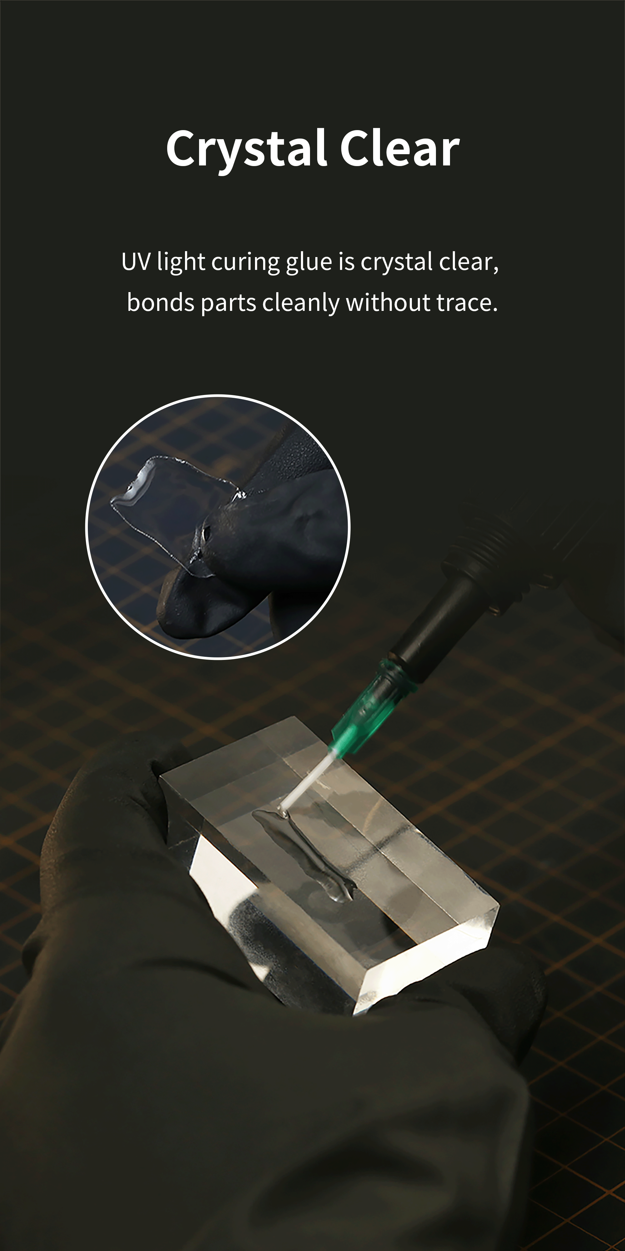 UV-G UV Light Curing Clear Glue