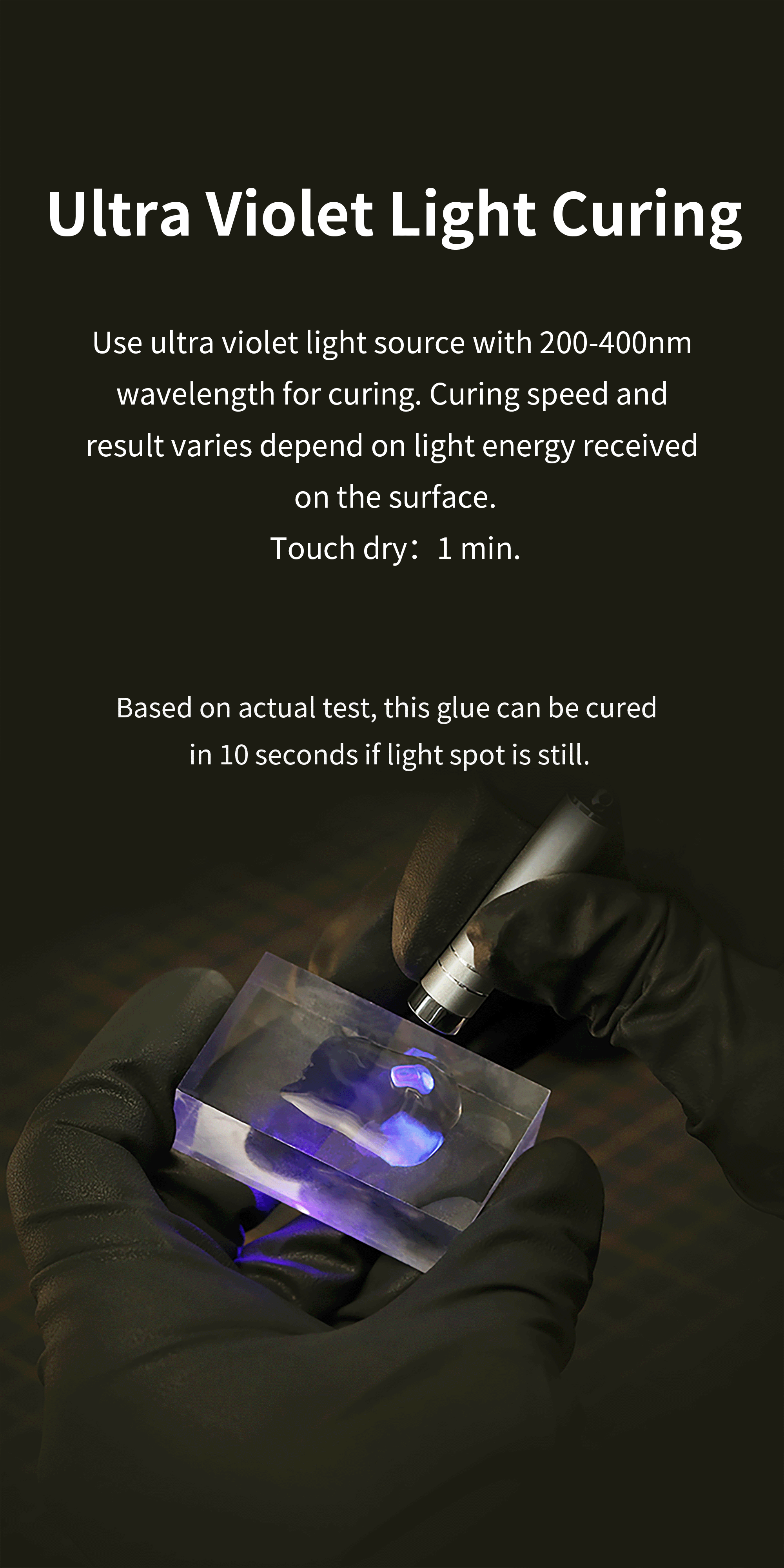 UV-G UV Light Curing Clear Glue