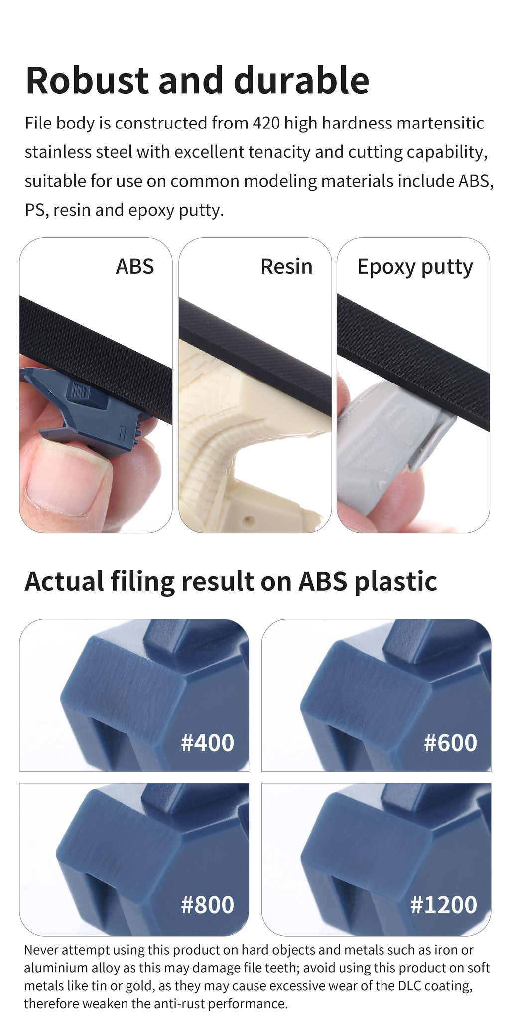 AT-FX Professional DLC Coated Stainless Steel File