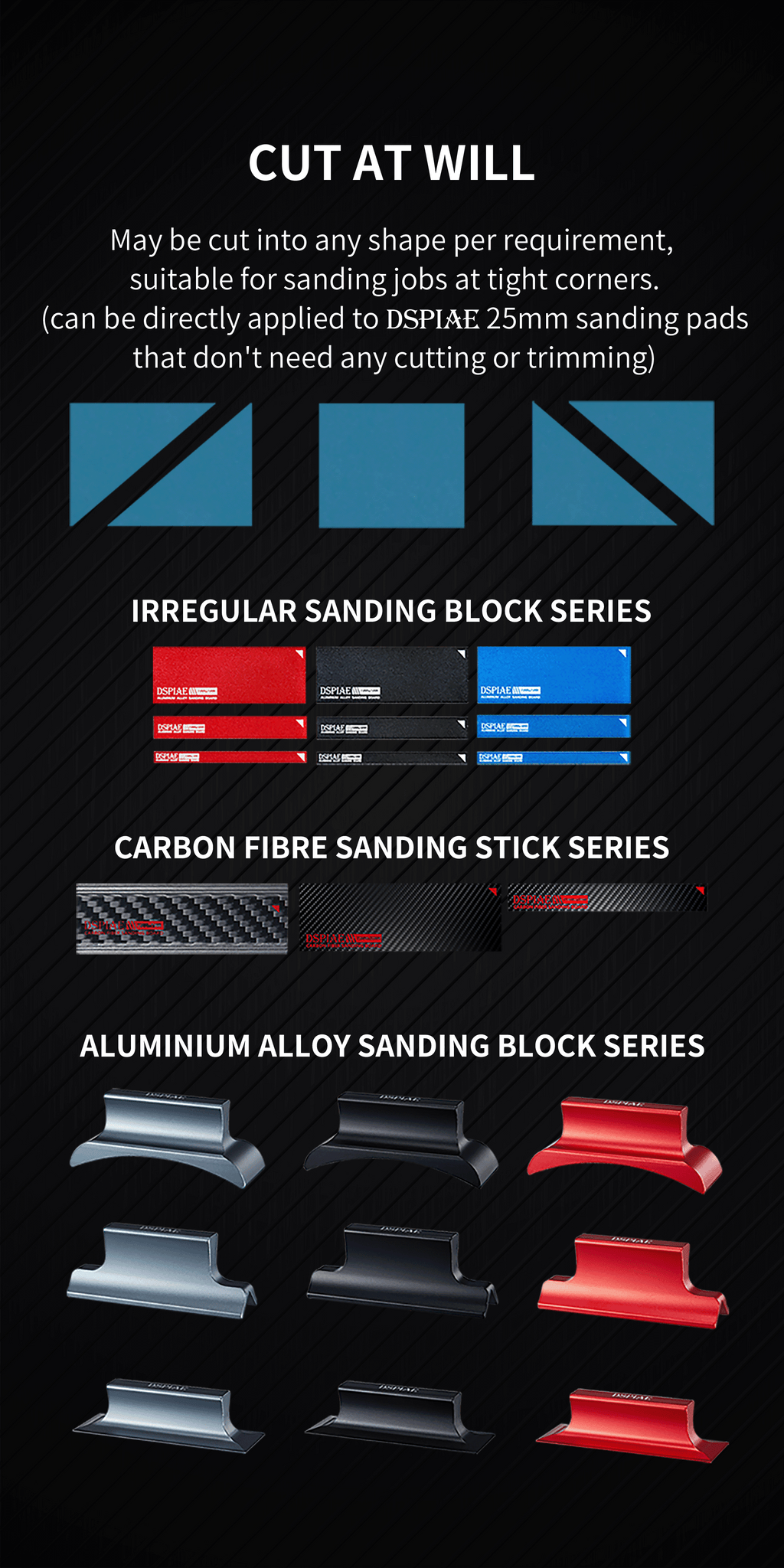 DSP-S01 Reusable Self Adhesive Sandpaper