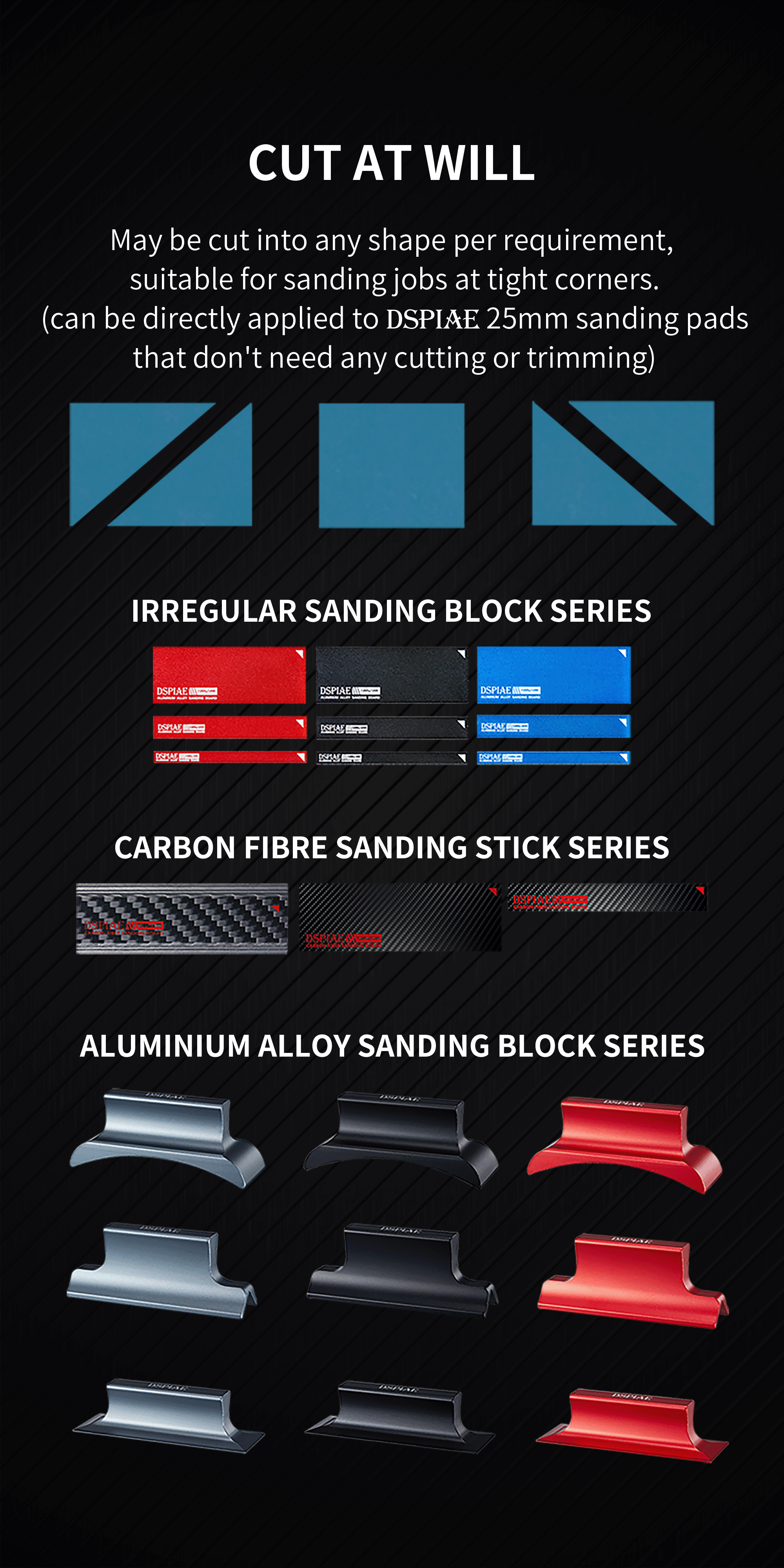 DSP-S01 Reusable Self Adhesive Sandpaper