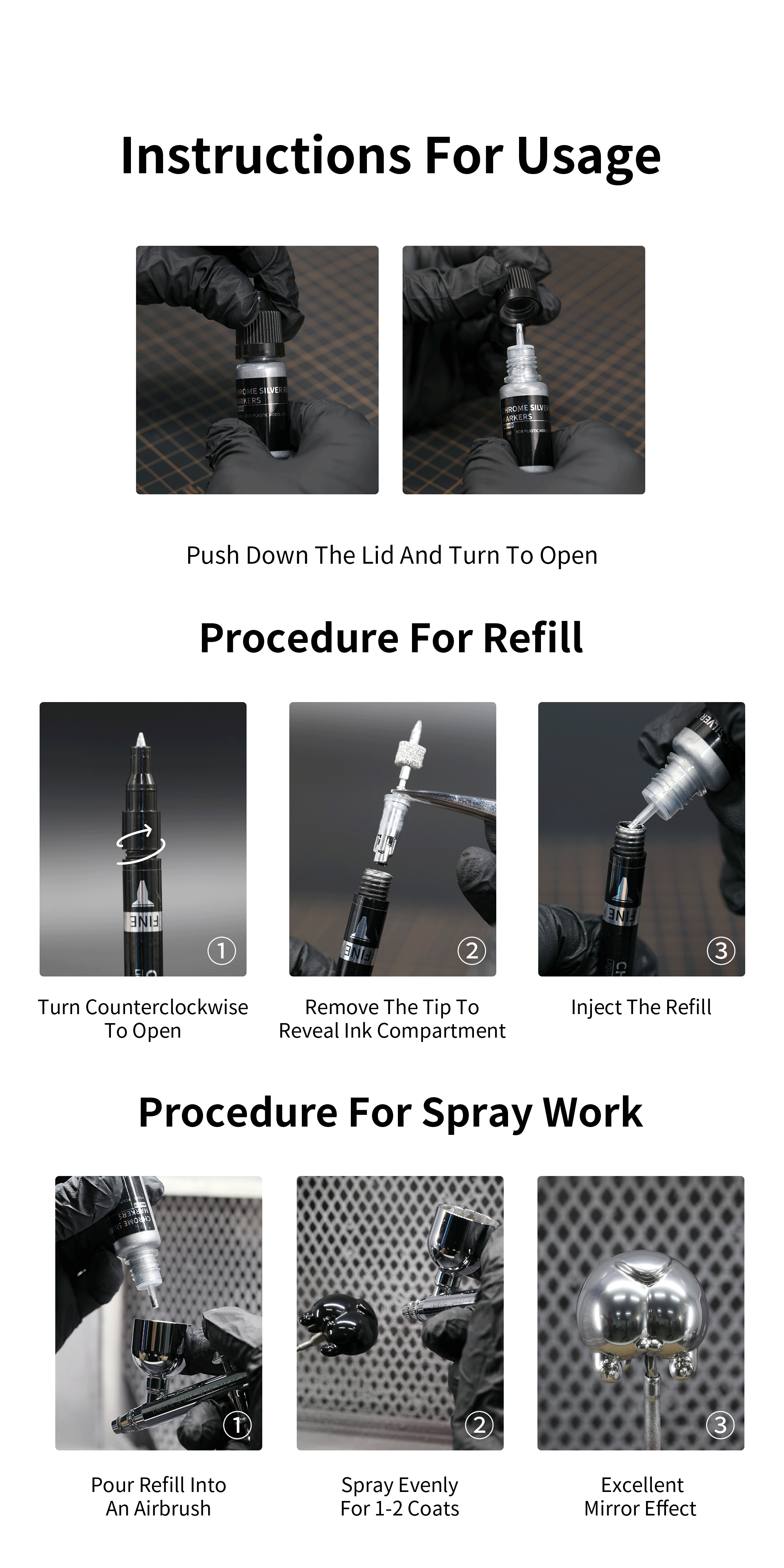 CR-10 Chrome Silver Marker refill 10ml