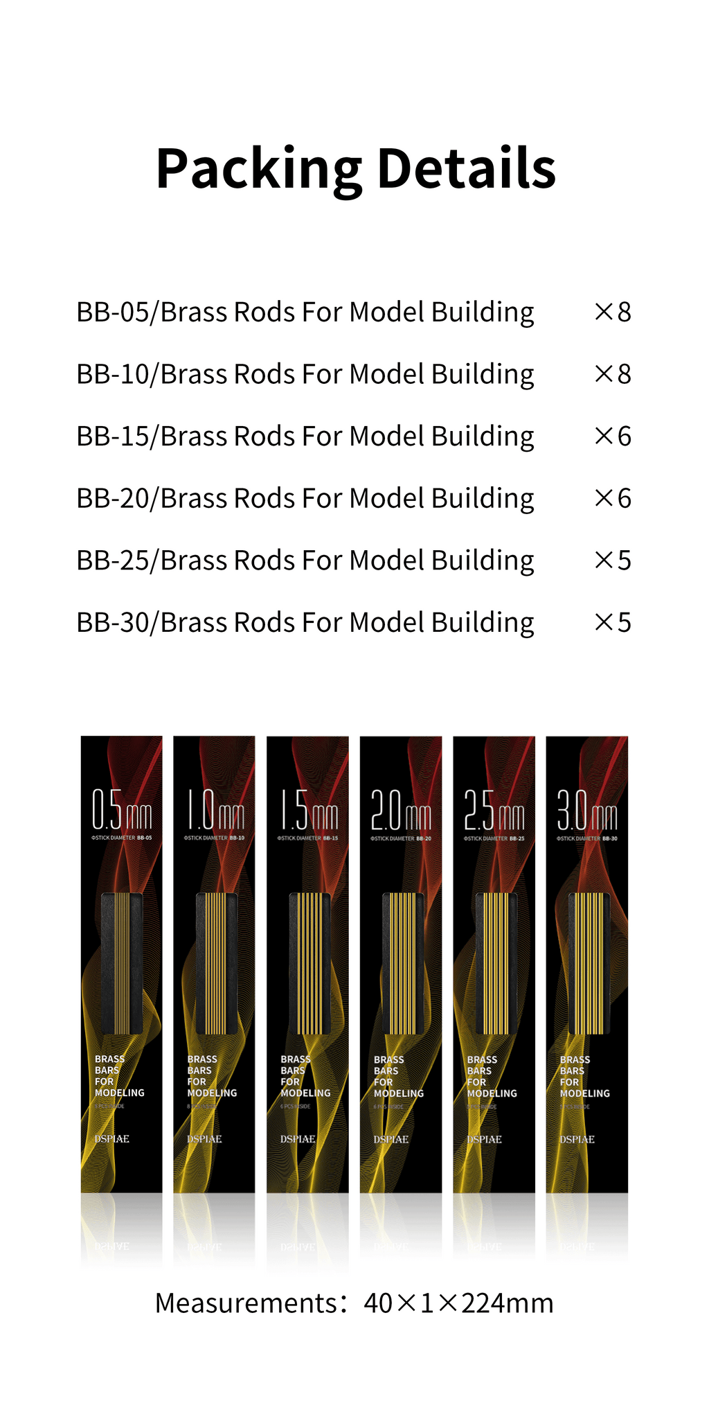 BB Brass Rods For Model Building
