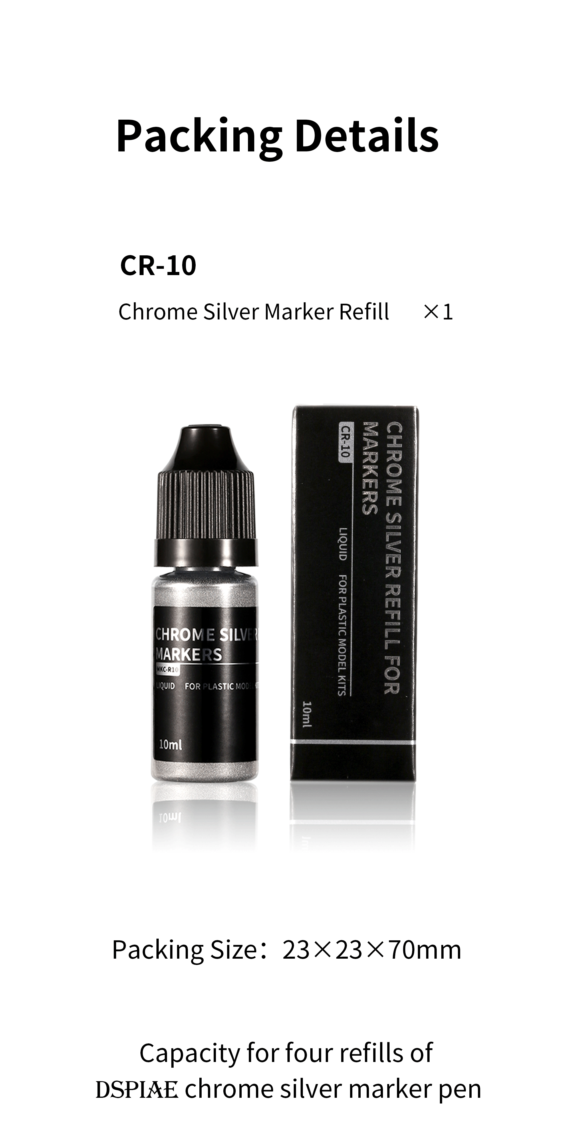 CR-10 Chrome Silver Marker refill 10ml
