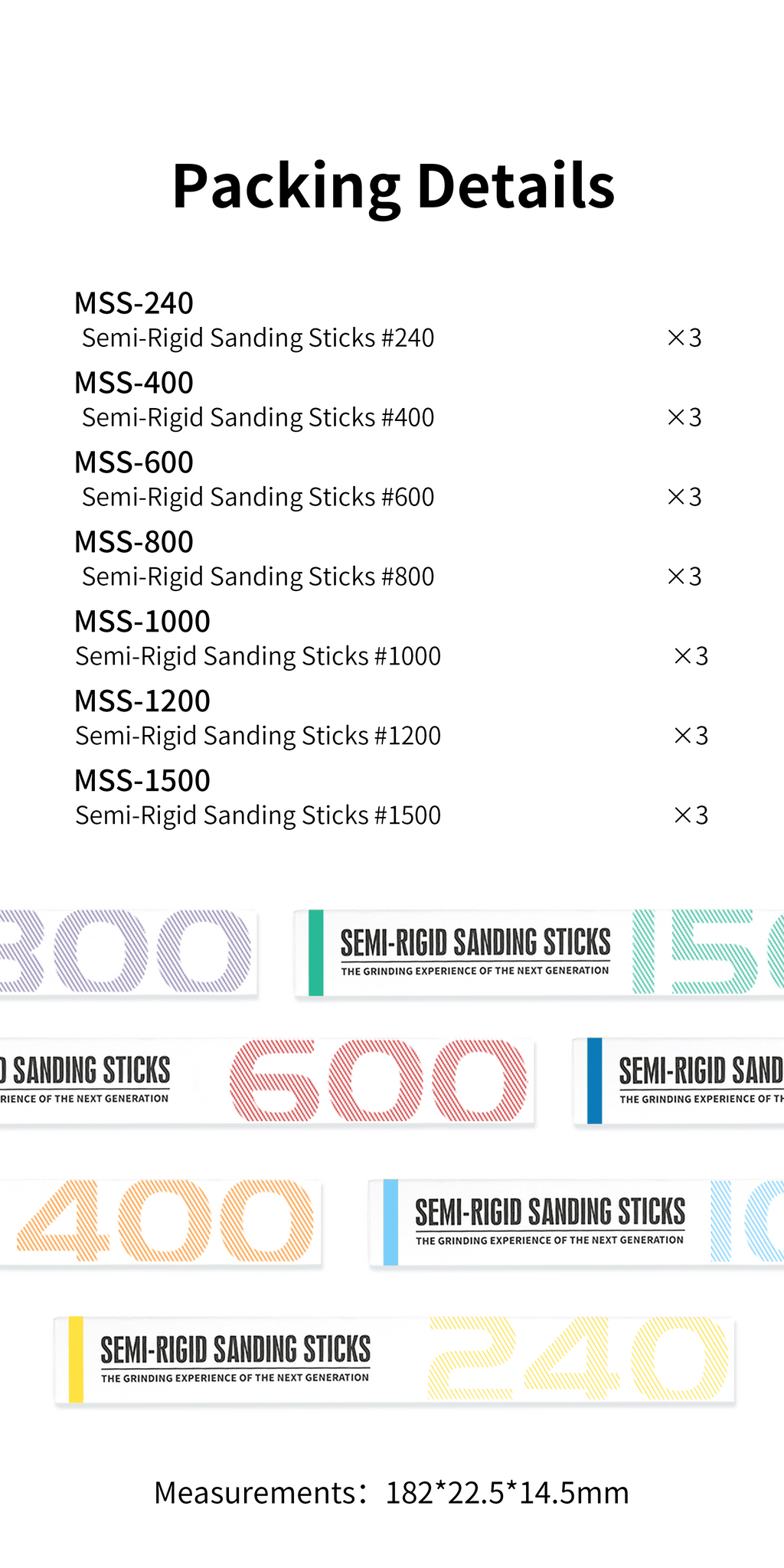 MSS Semi-Rigid Sanding Sticks