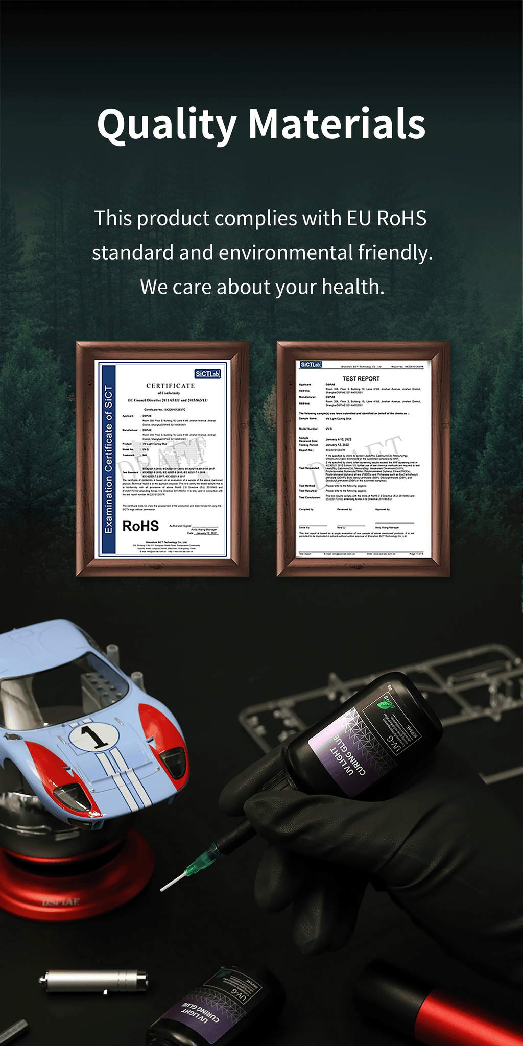 UV-G UV Light Curing Clear Glue