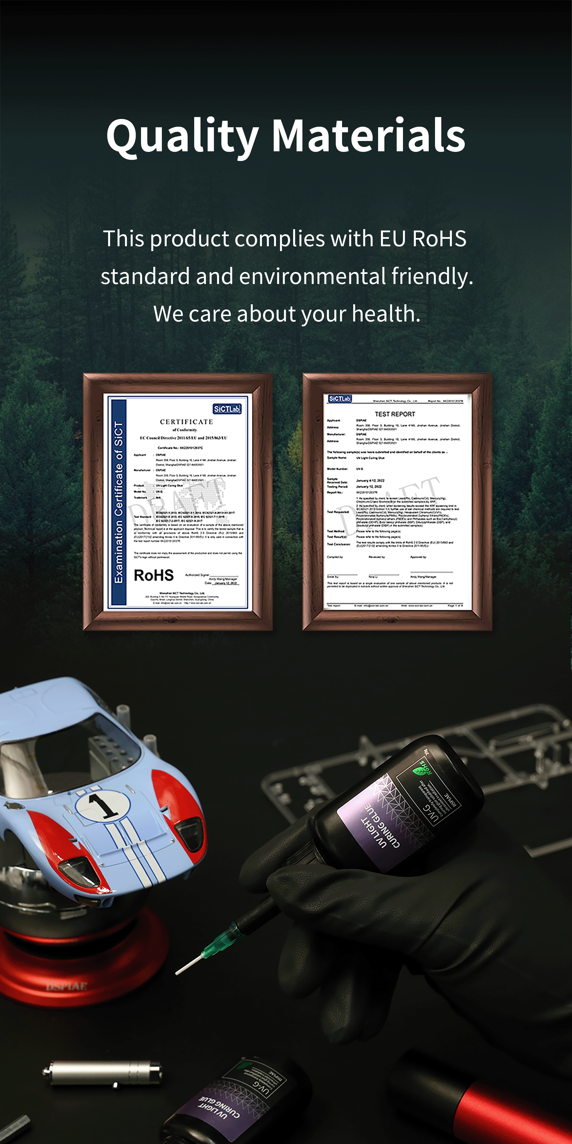 UV-G UV Light Curing Clear Glue