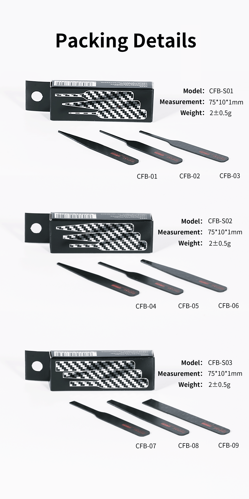 CFB-S01 Carbon Fiber Sanding Stick