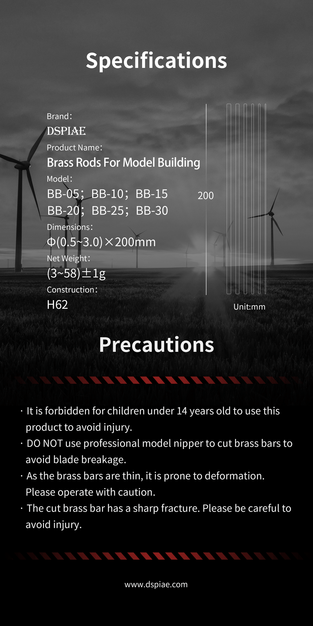 BB Brass Rods For Model Building