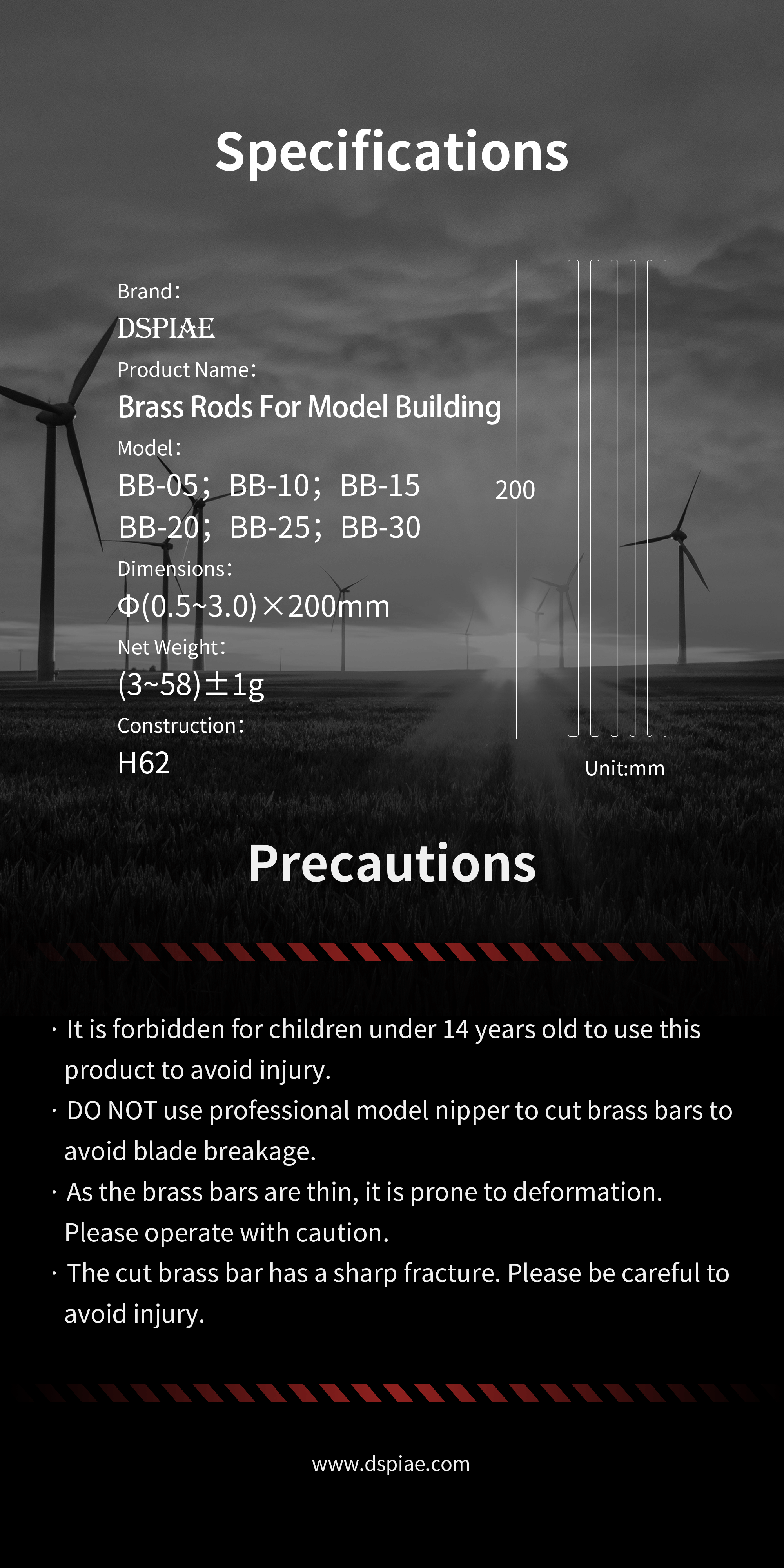 BB Brass Rods For Model Building