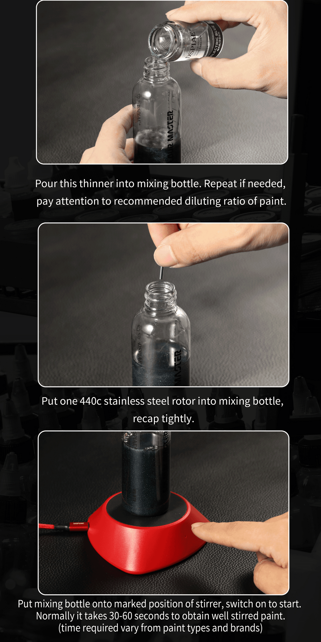 MS-01 LE Portable Magnetic Paint Stirrer