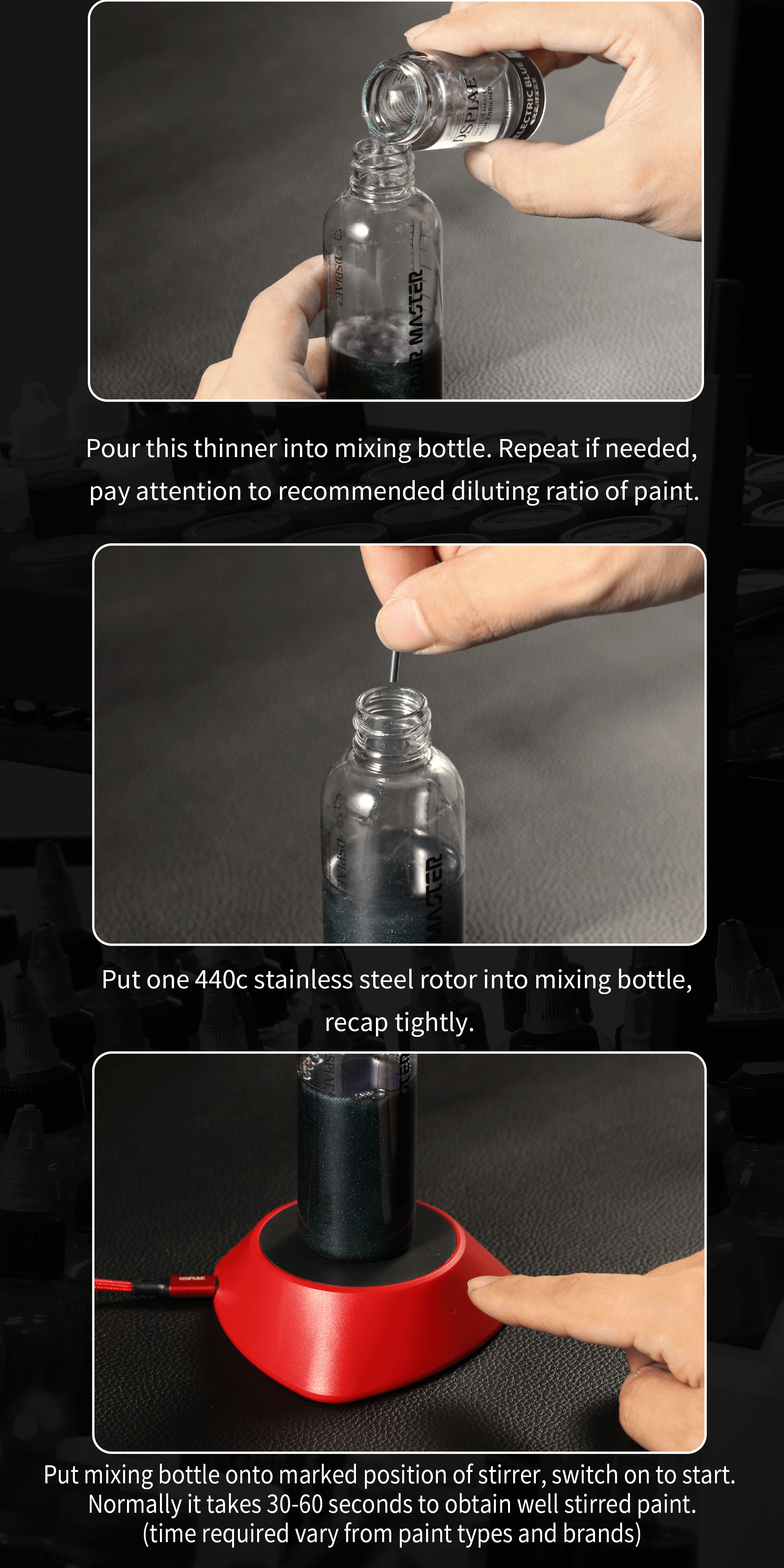 MS-01 LE Portable Magnetic Paint Stirrer