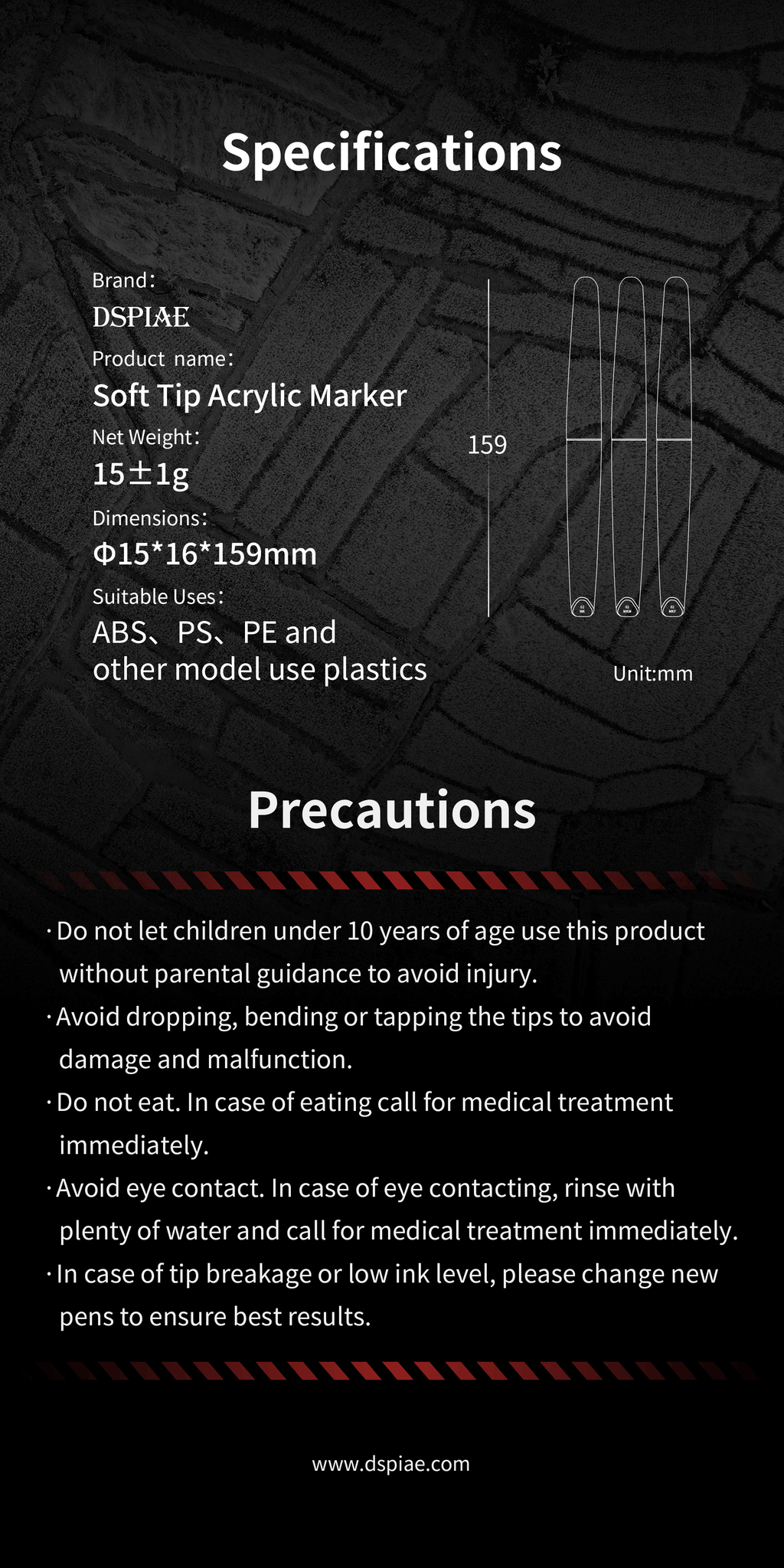 MKM Soft Tip Acrylic Marker