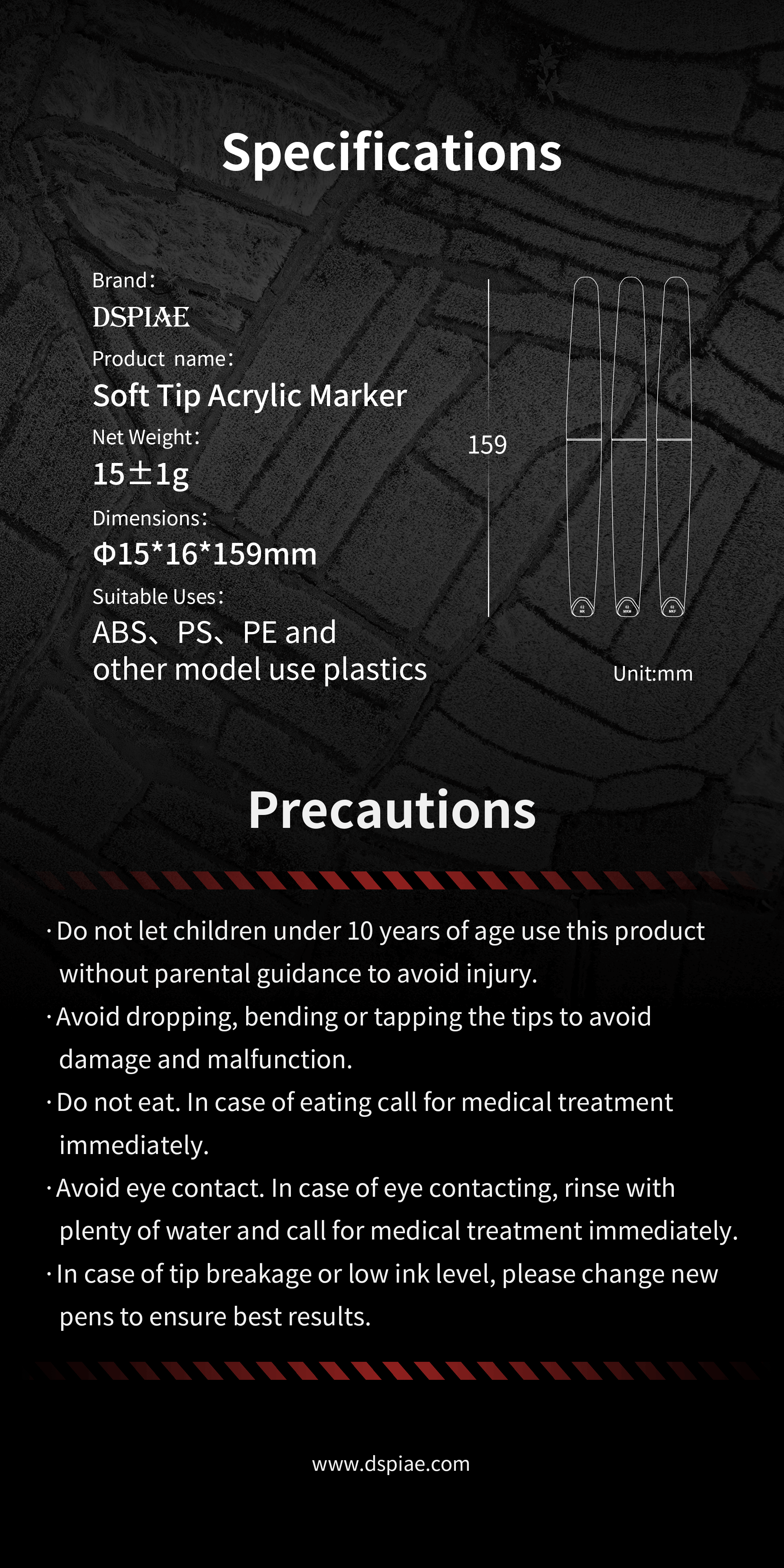 MKM Soft Tip Acrylic Marker