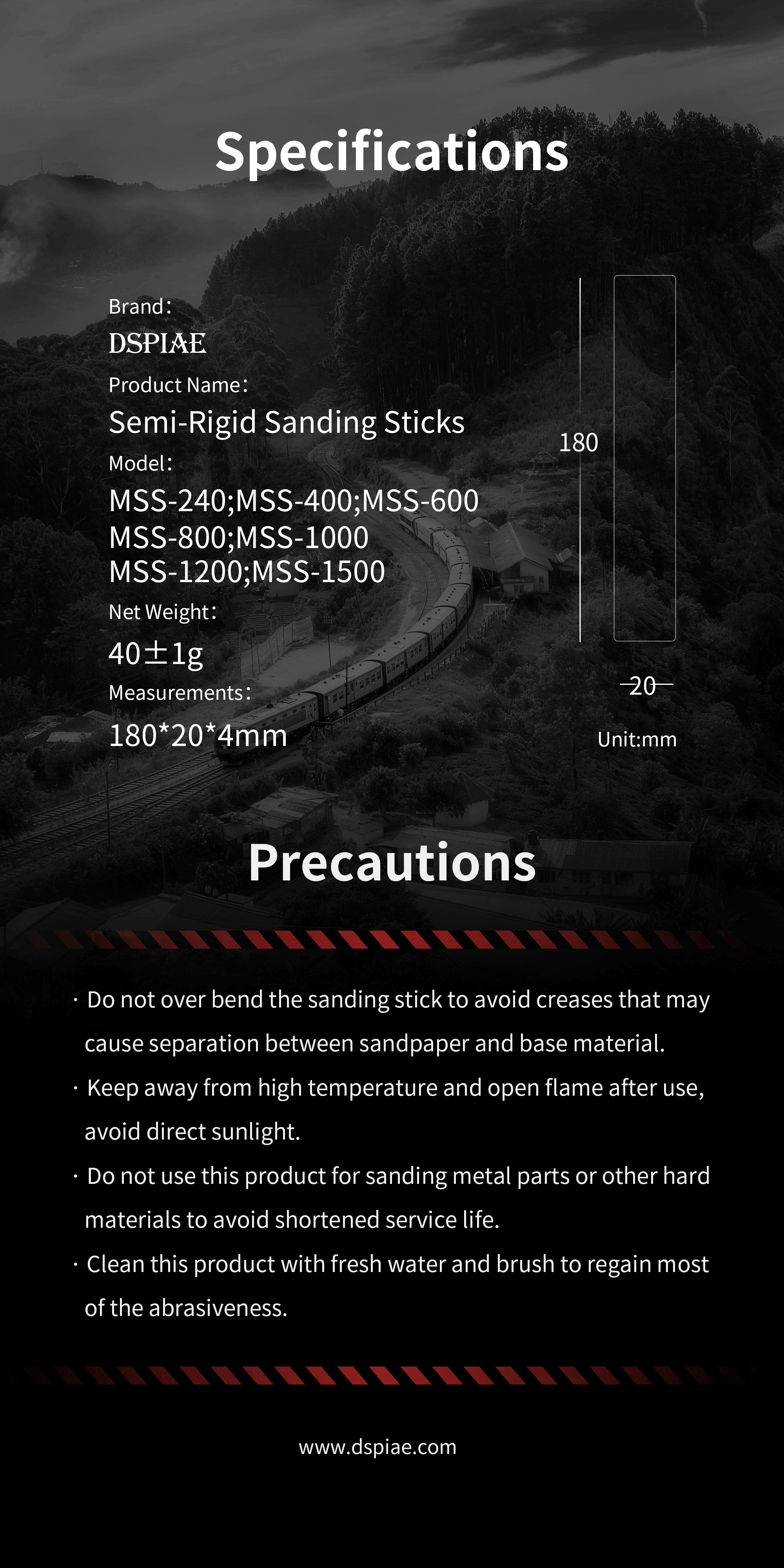 MSS Semi-Rigid Sanding Sticks