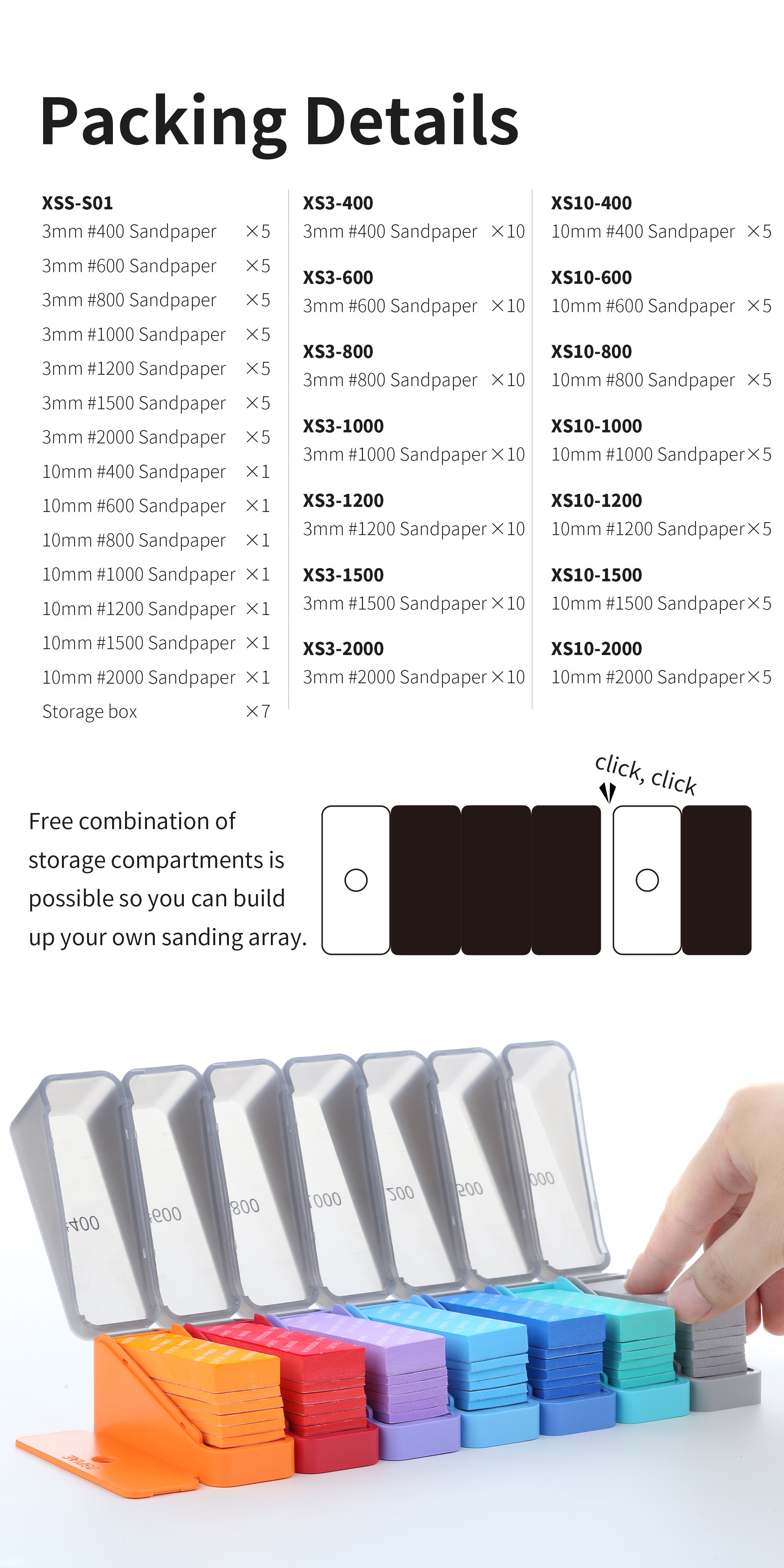 XSS-S01 Vigorous Sponge Sandpaper Set