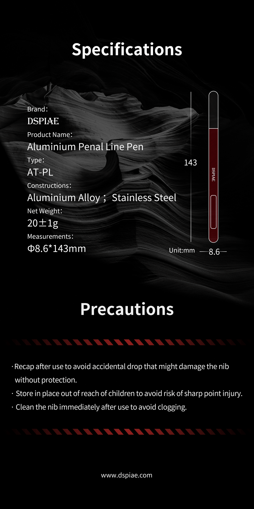 AT-PL Aluminium panel Line Pen