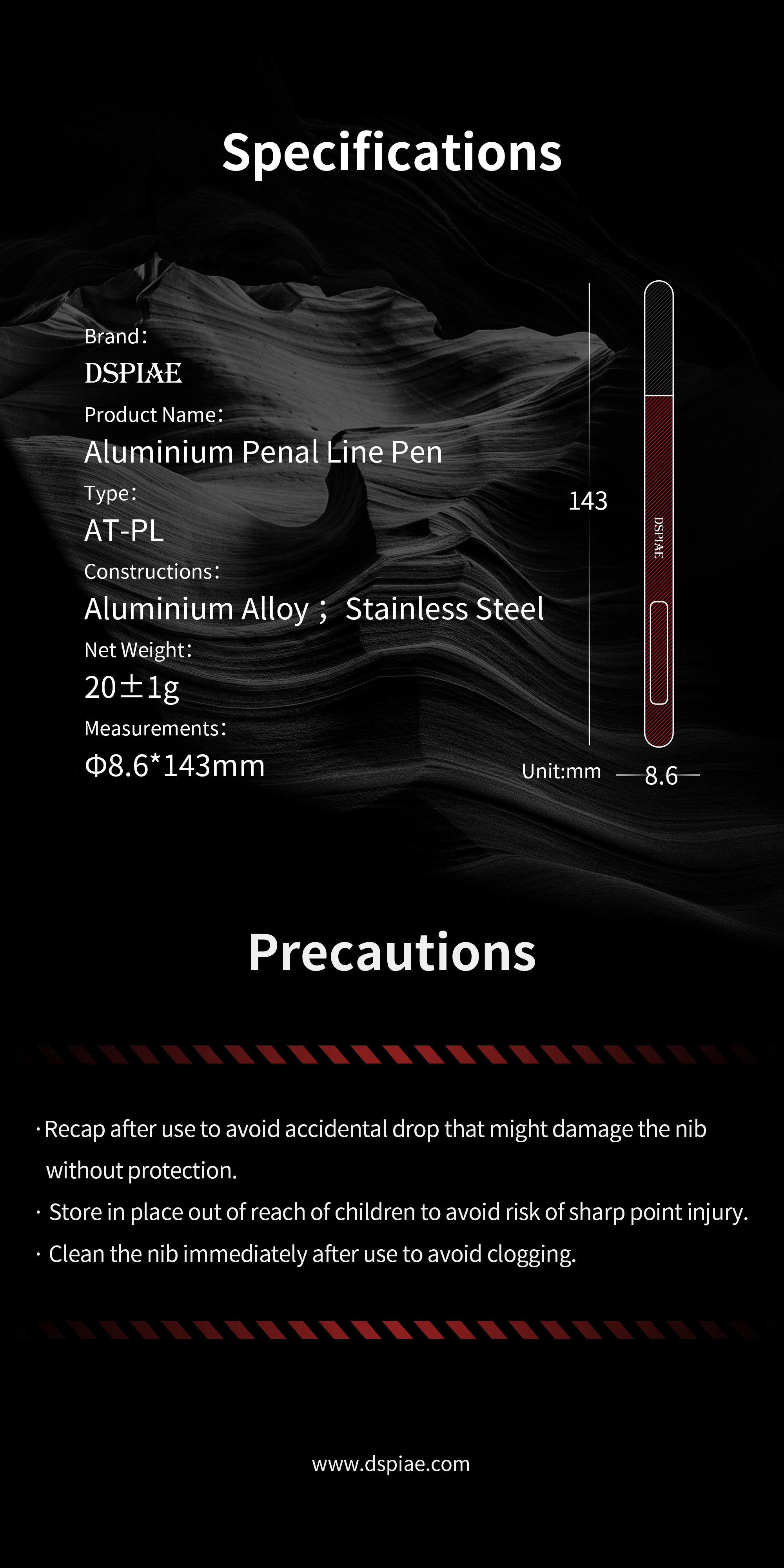 AT-PL Aluminium panel Line Pen