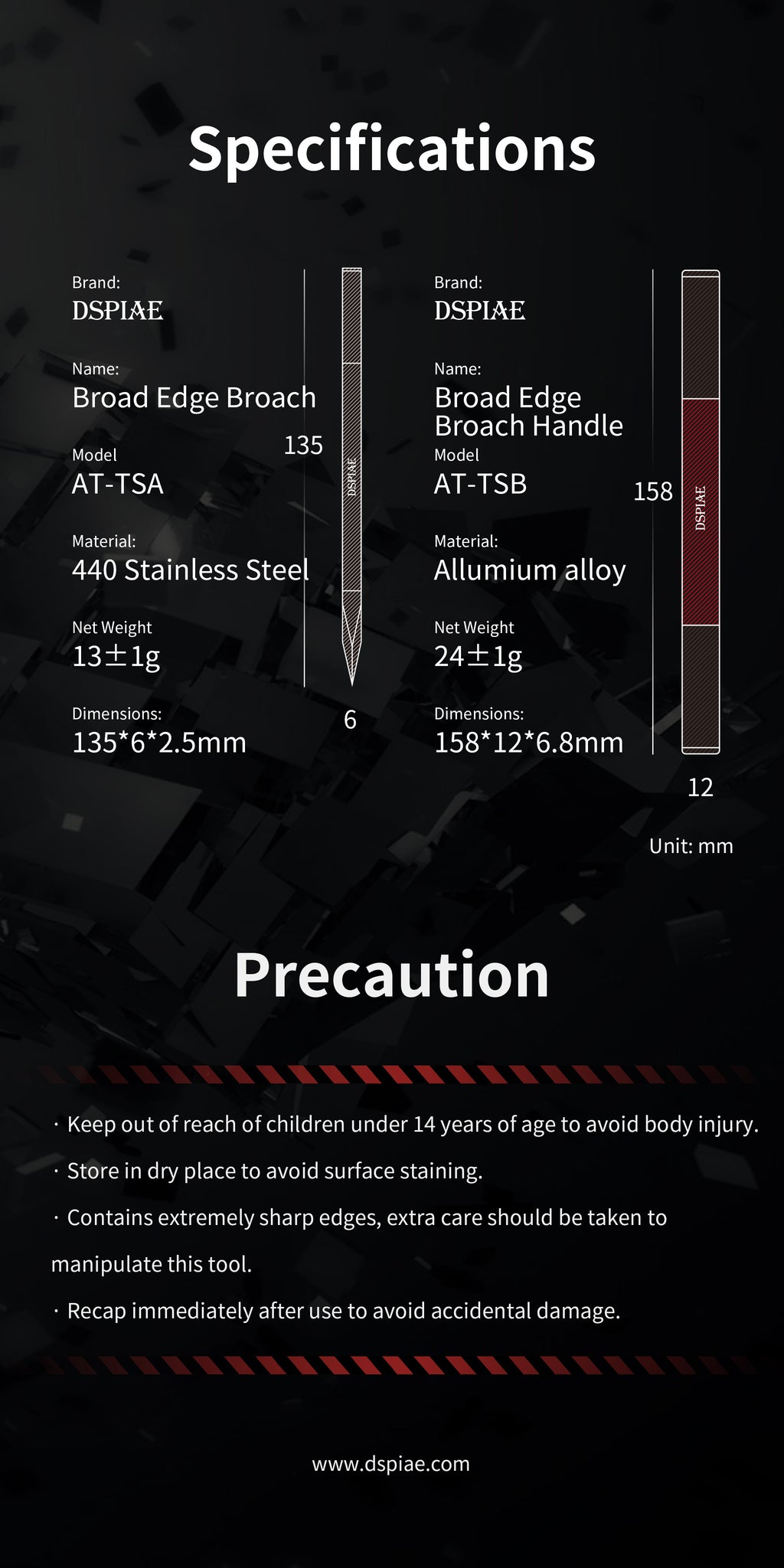 AT-TSA Broad Edge Broach