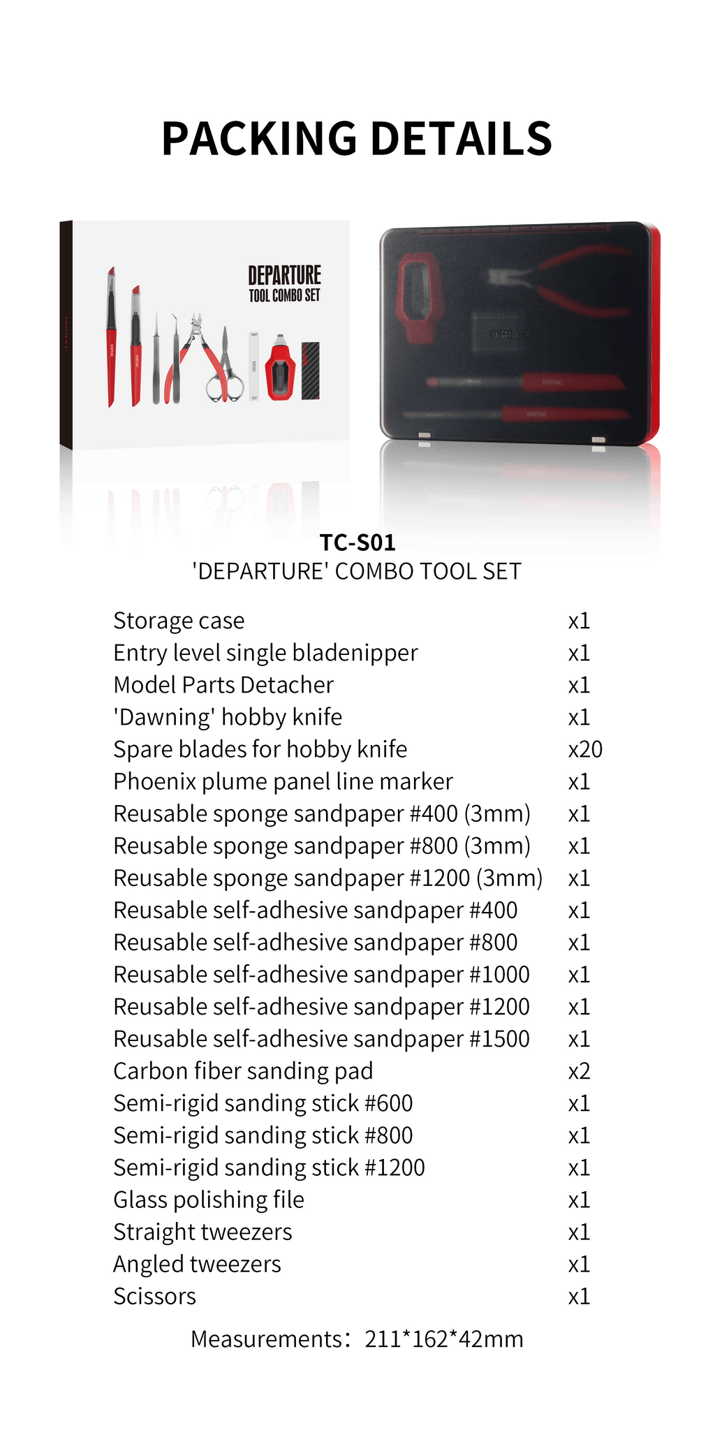 TC-S01 Departure Tool Combo Set