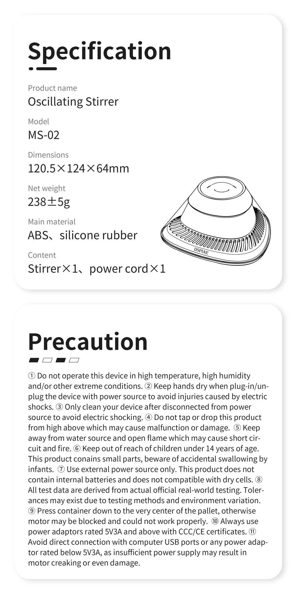 MS-02 Vibrating Paint Stirrer Mixer Shaker